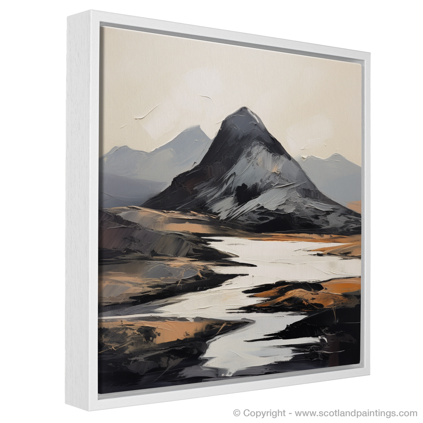 Painting and Art Print of Ben More Assynt, Sutherland entitled "Majestic Ben More Assynt: An Expressionist Homage to Scotland's Rugged Peaks".