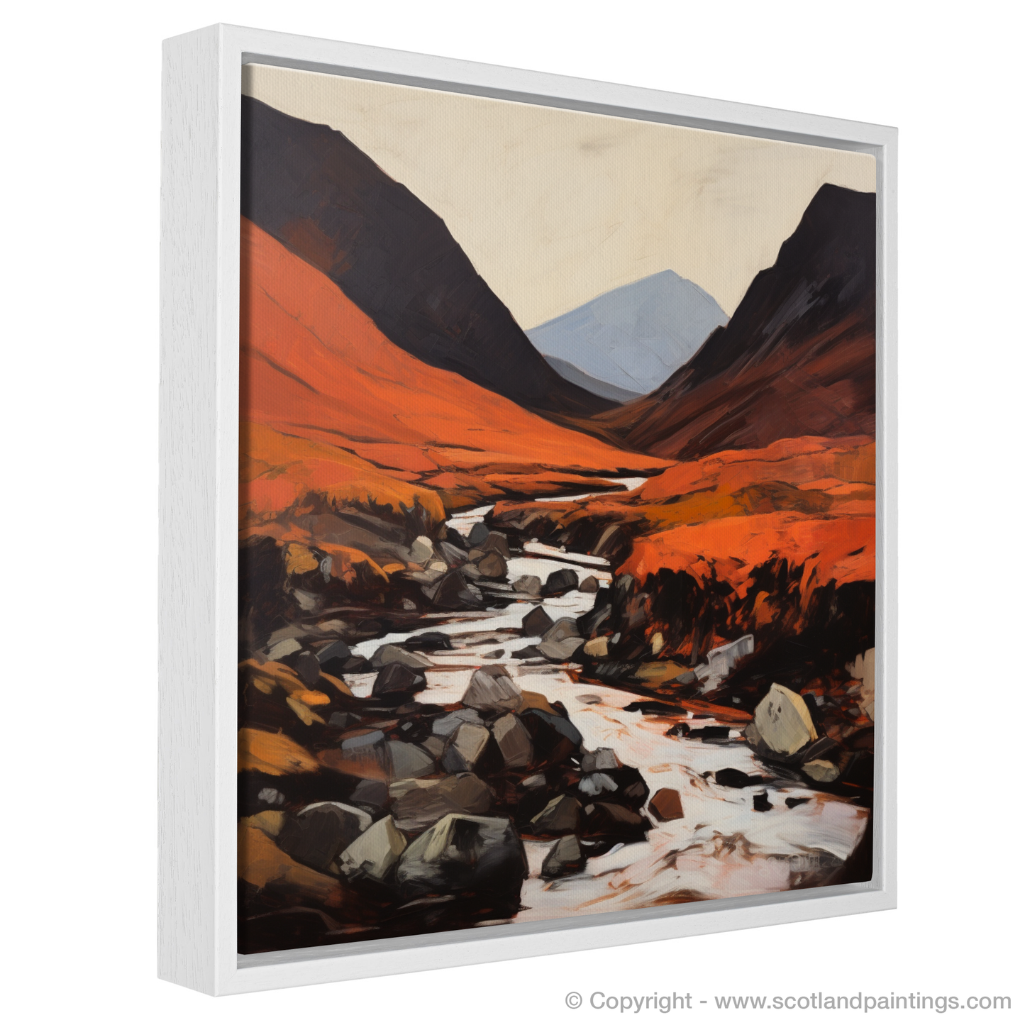 Painting and Art Print of Glen Rosa, Isle of Arran entitled "Fiery Embrace of Glen Rosa".