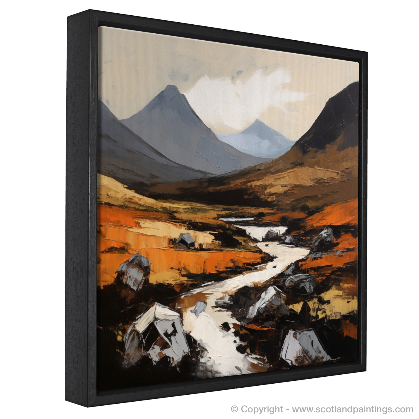 Painting and Art Print of Glen Rosa, Isle of Arran entitled "Expressionist Vista of Glen Rosa, Isle of Arran".