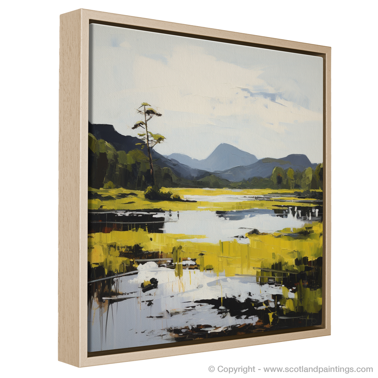 Painting and Art Print of Loch Ard, Stirling in summer entitled "Summer Splendour at Loch Ard Stirling".