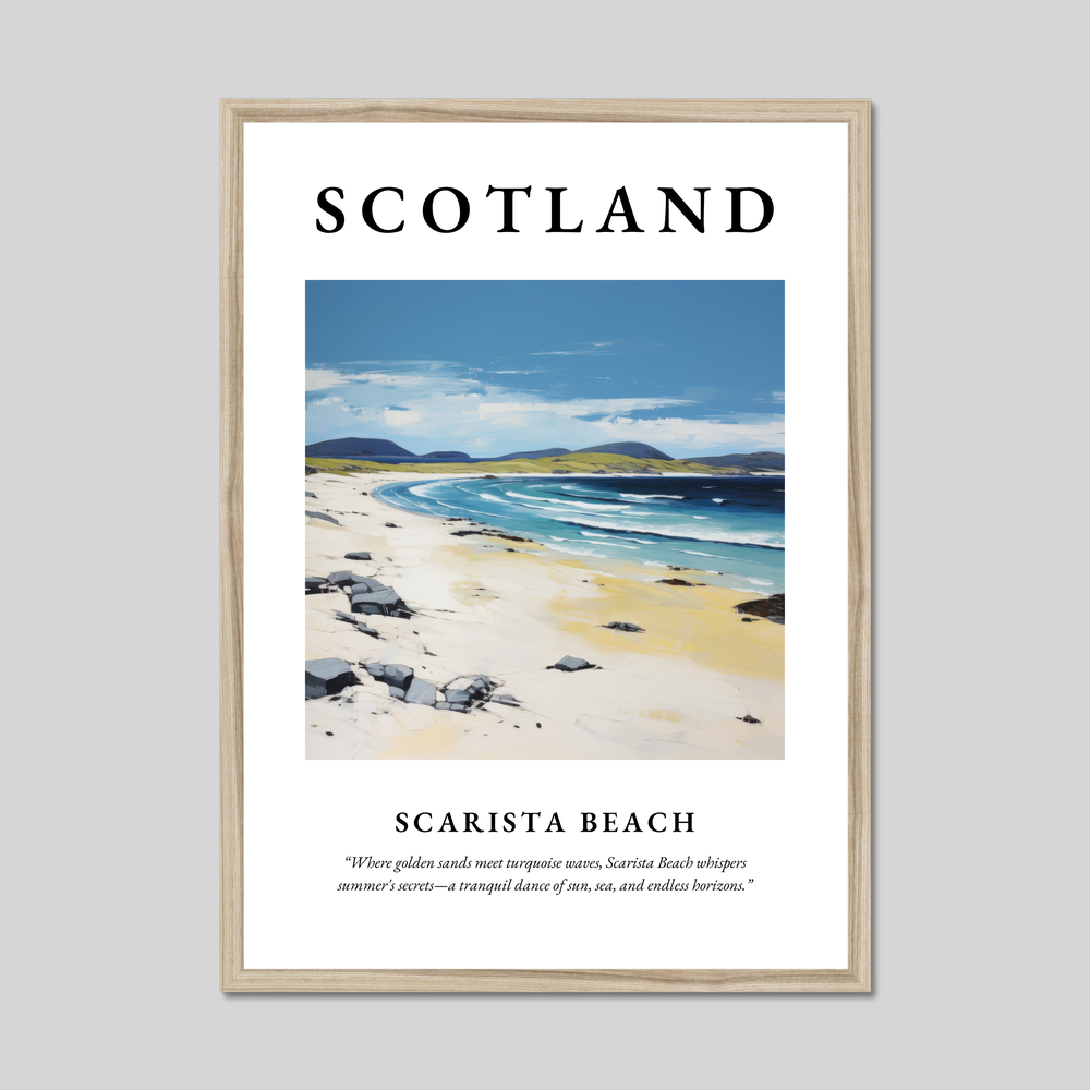 Poster in a natural frame with the word Scotland