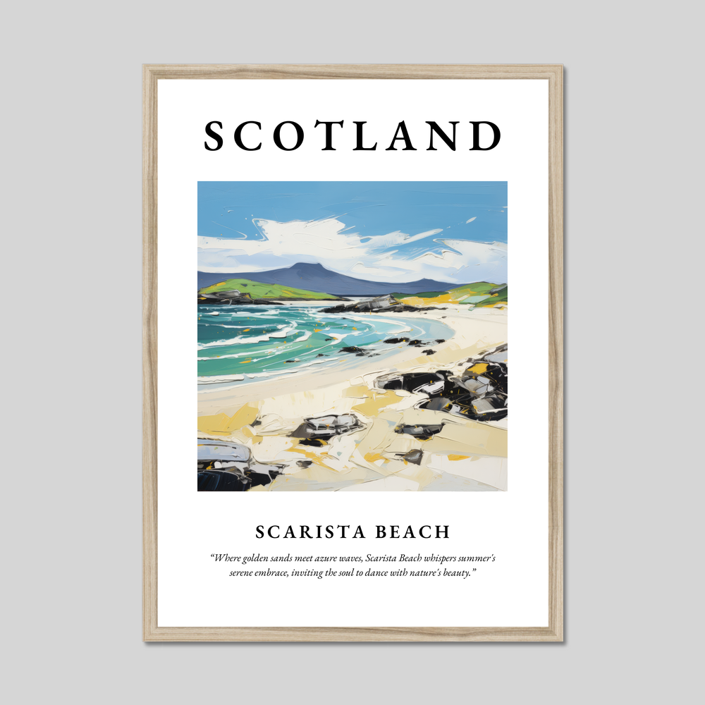 Poster in a natural frame with the word Scotland