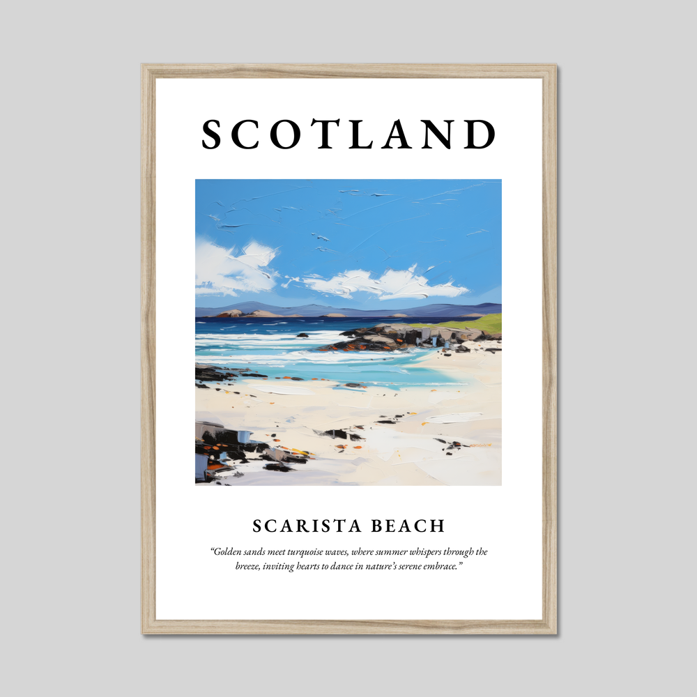 Poster in a natural frame with the word Scotland