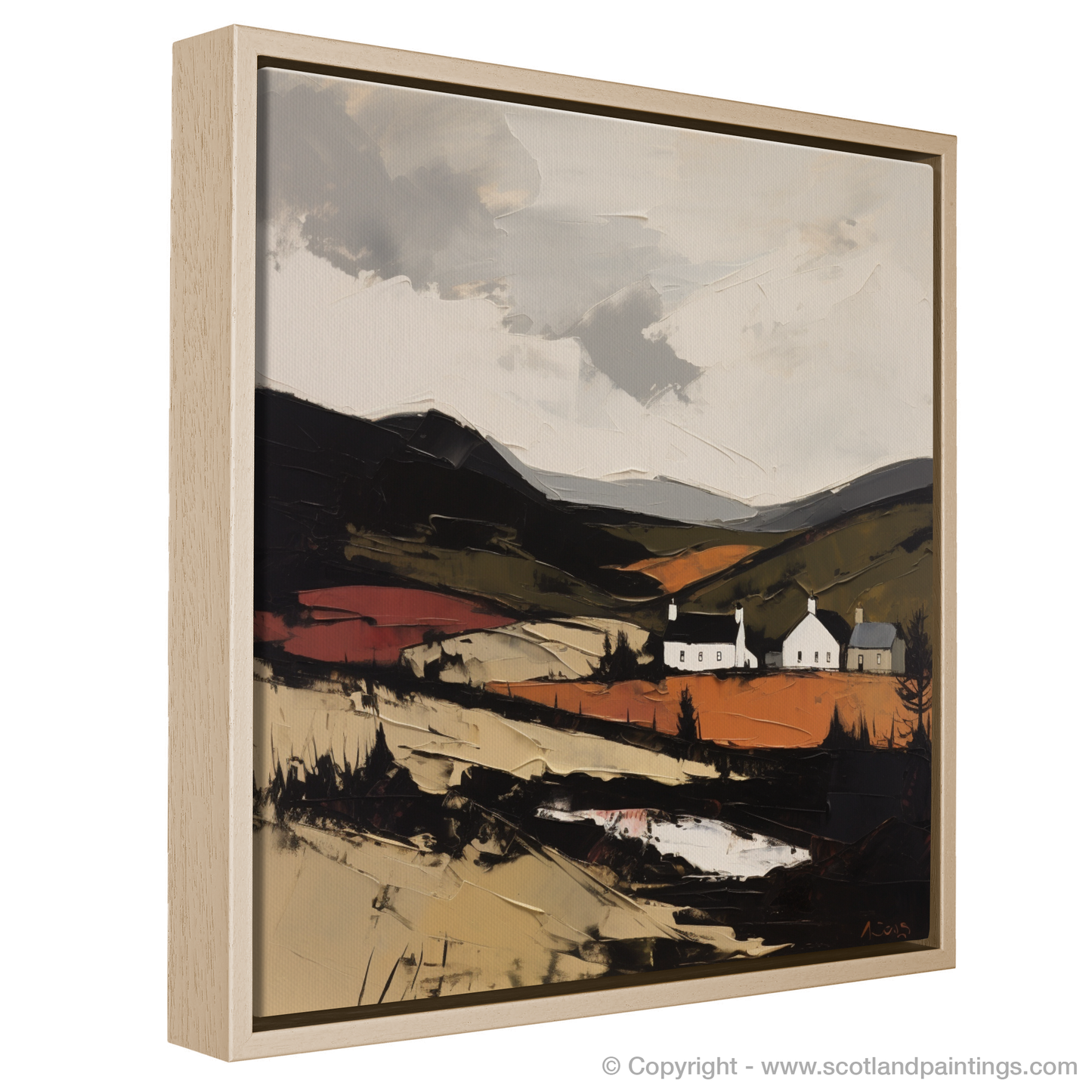 Painting and Art Print of Glenlivet, Moray. Glenlivet's Rugged Majesty: An Expressionist Homage to the Scottish Highlands.