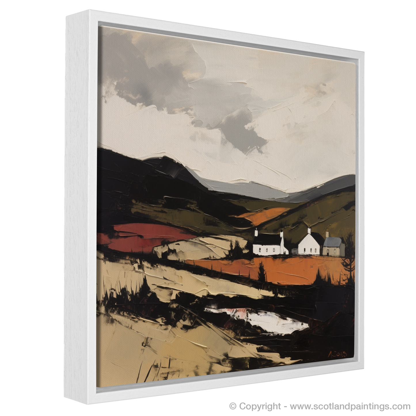 Painting and Art Print of Glenlivet, Moray. Glenlivet's Rugged Majesty: An Expressionist Homage to the Scottish Highlands.