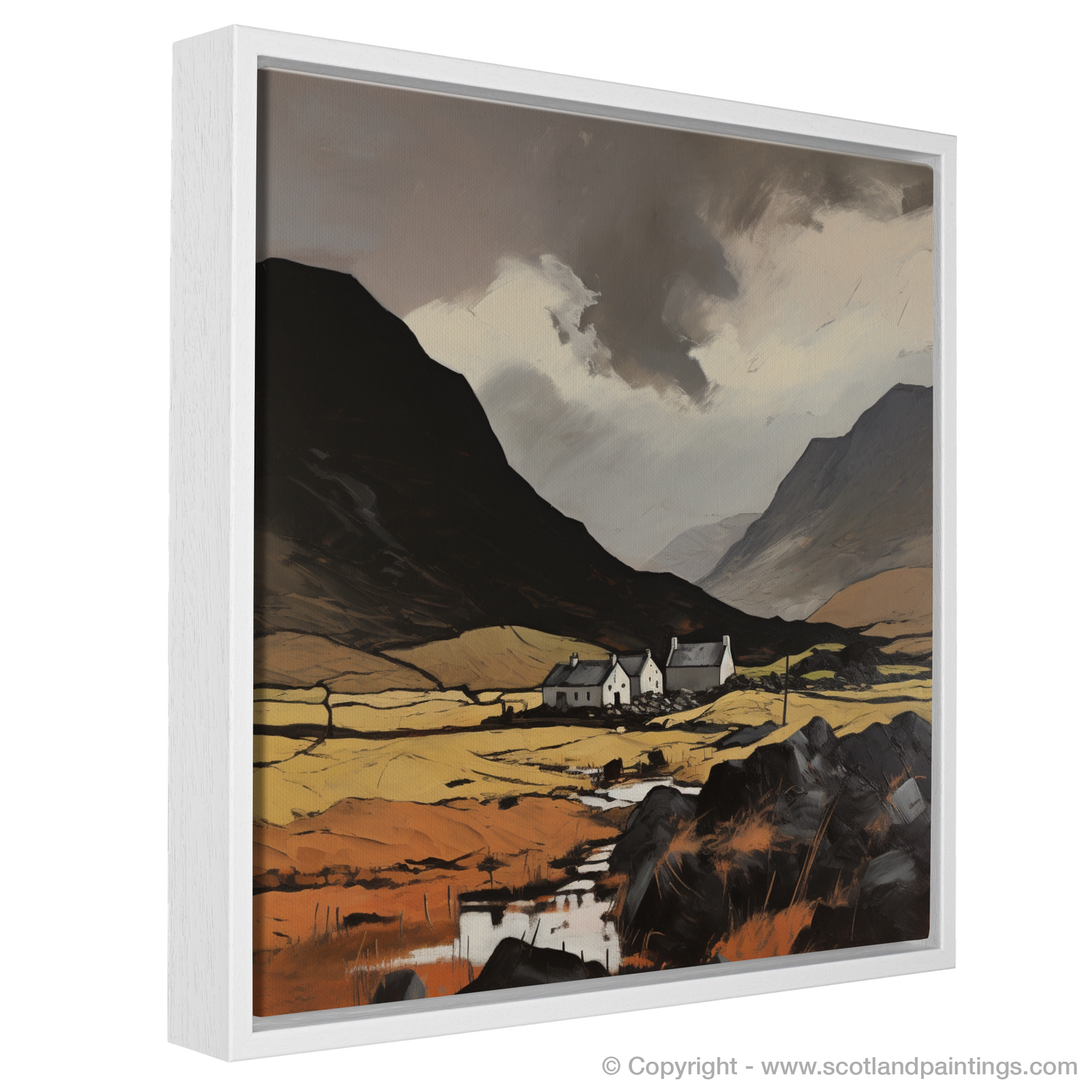 Painting and Art Print of Càrn an Tuirc entitled "Càrn an Tuirc Unleashed: An Expressionist Ode to the Scottish Highlands".