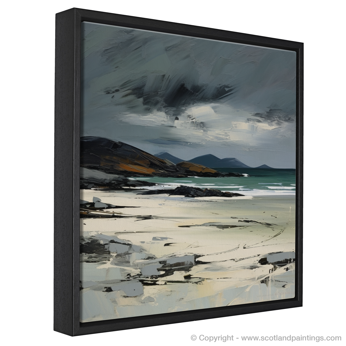 Painting and Art Print of Traigh Mhor, Isle of Barra entitled "Wild Shores of Traigh Mhor".