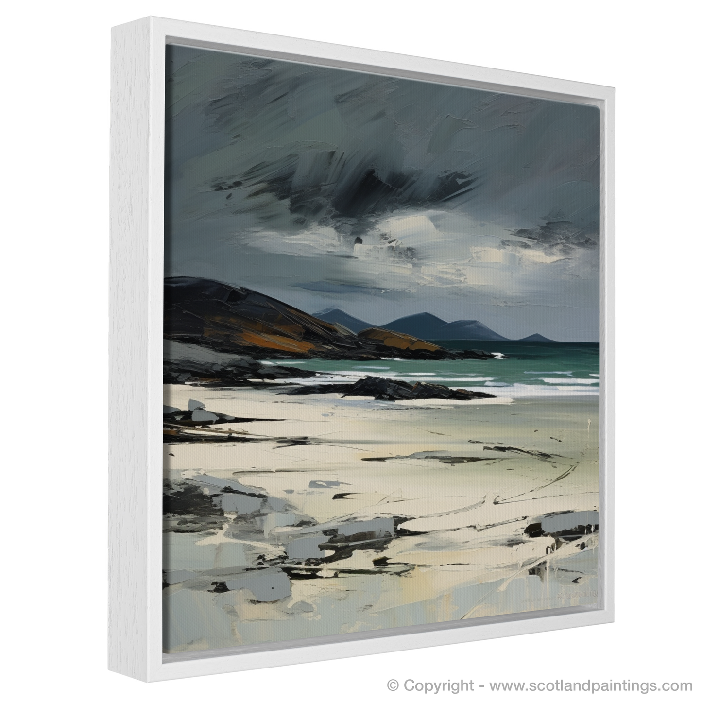 Painting and Art Print of Traigh Mhor, Isle of Barra entitled "Wild Shores of Traigh Mhor".