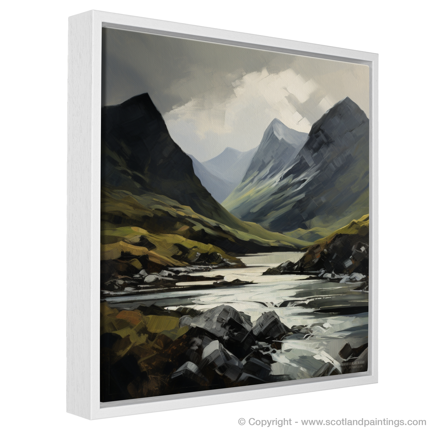 Painting and Art Print of Liathach, Wester Ross entitled "Liathach's Wild Beauty: An Expressionist Journey Through Wester Ross".