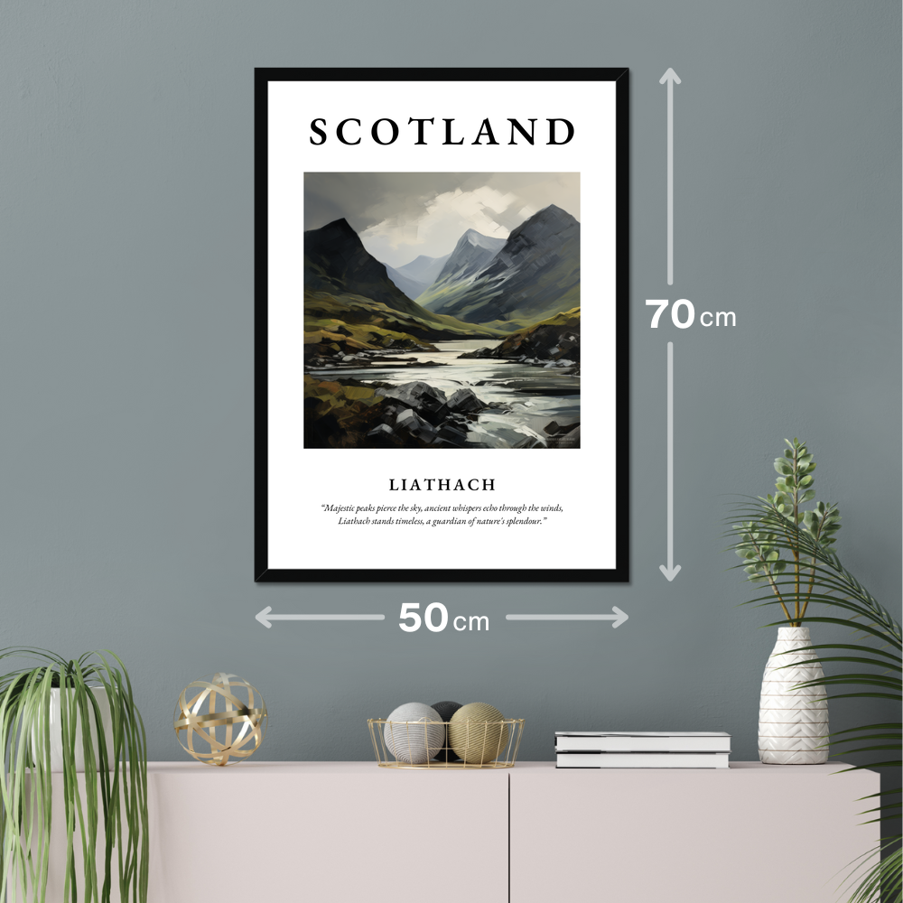 Poster of Liathach hanging on a wall