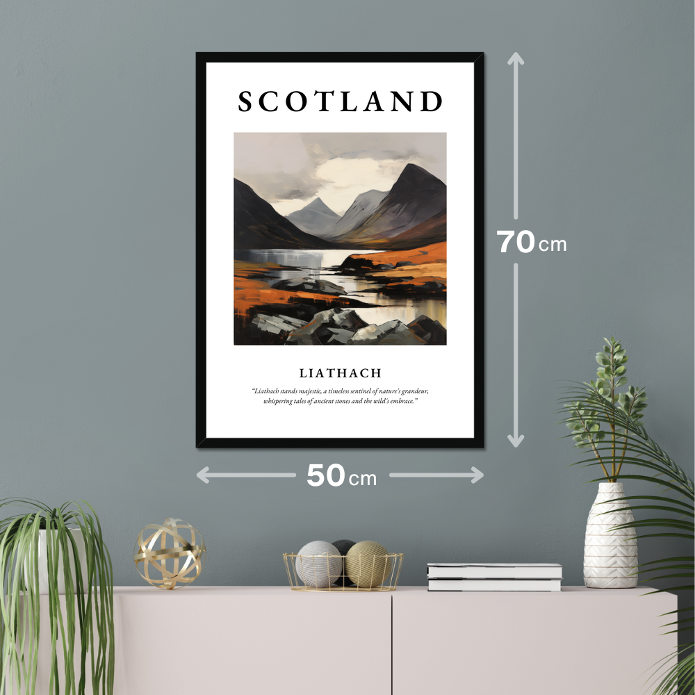 Poster of Liathach hanging on a wall