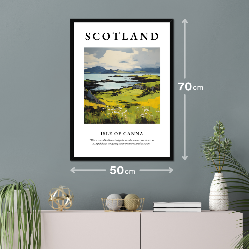 Poster of Isle of Canna hanging on a wall