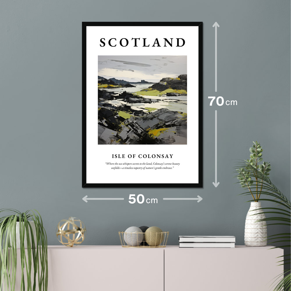 Poster of Isle of Colonsay hanging on a wall