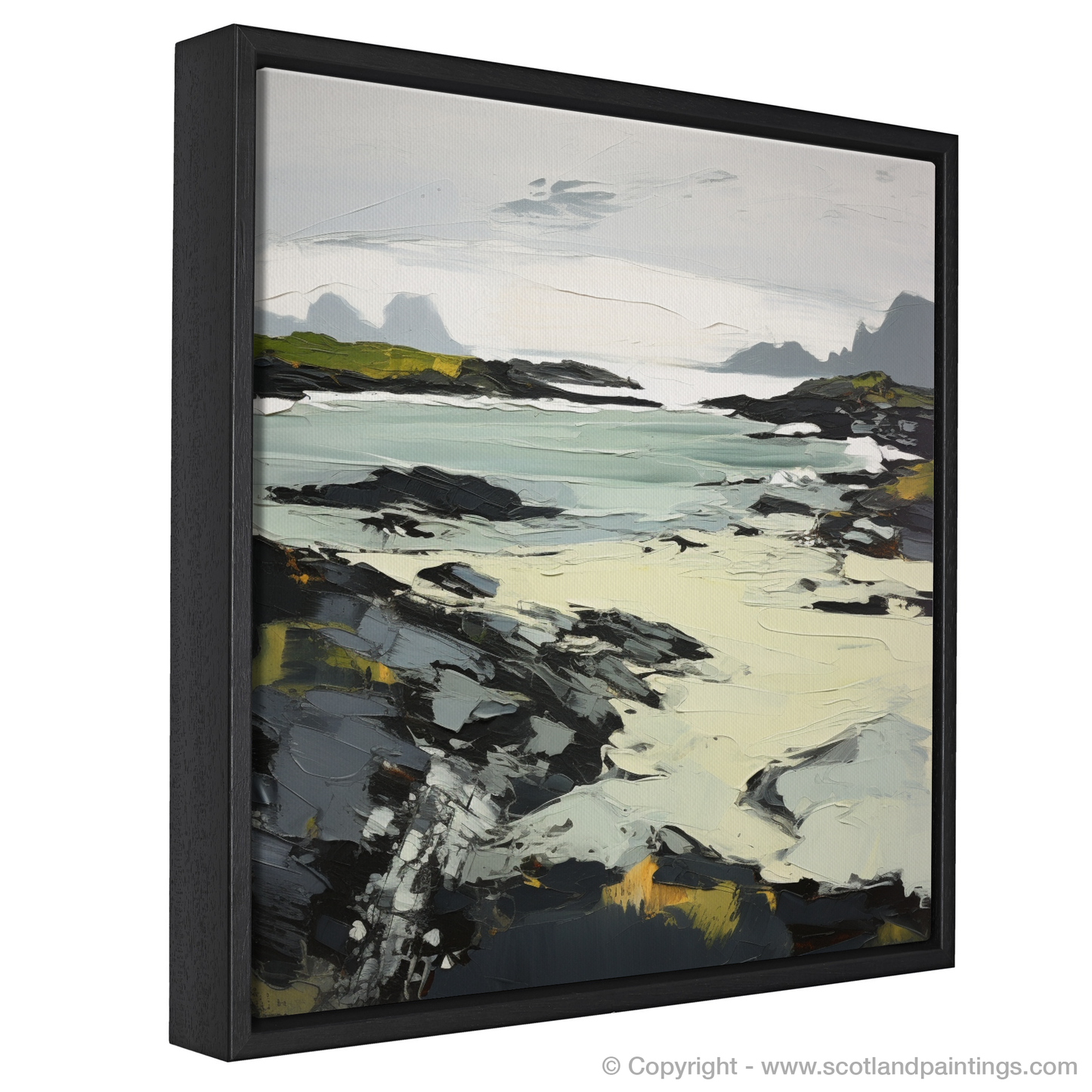 Painting and Art Print of Isle of Colonsay, Inner Hebrides entitled "Colonsay's Rugged Elegance: An Expressionist Ode to the Scottish Isles".