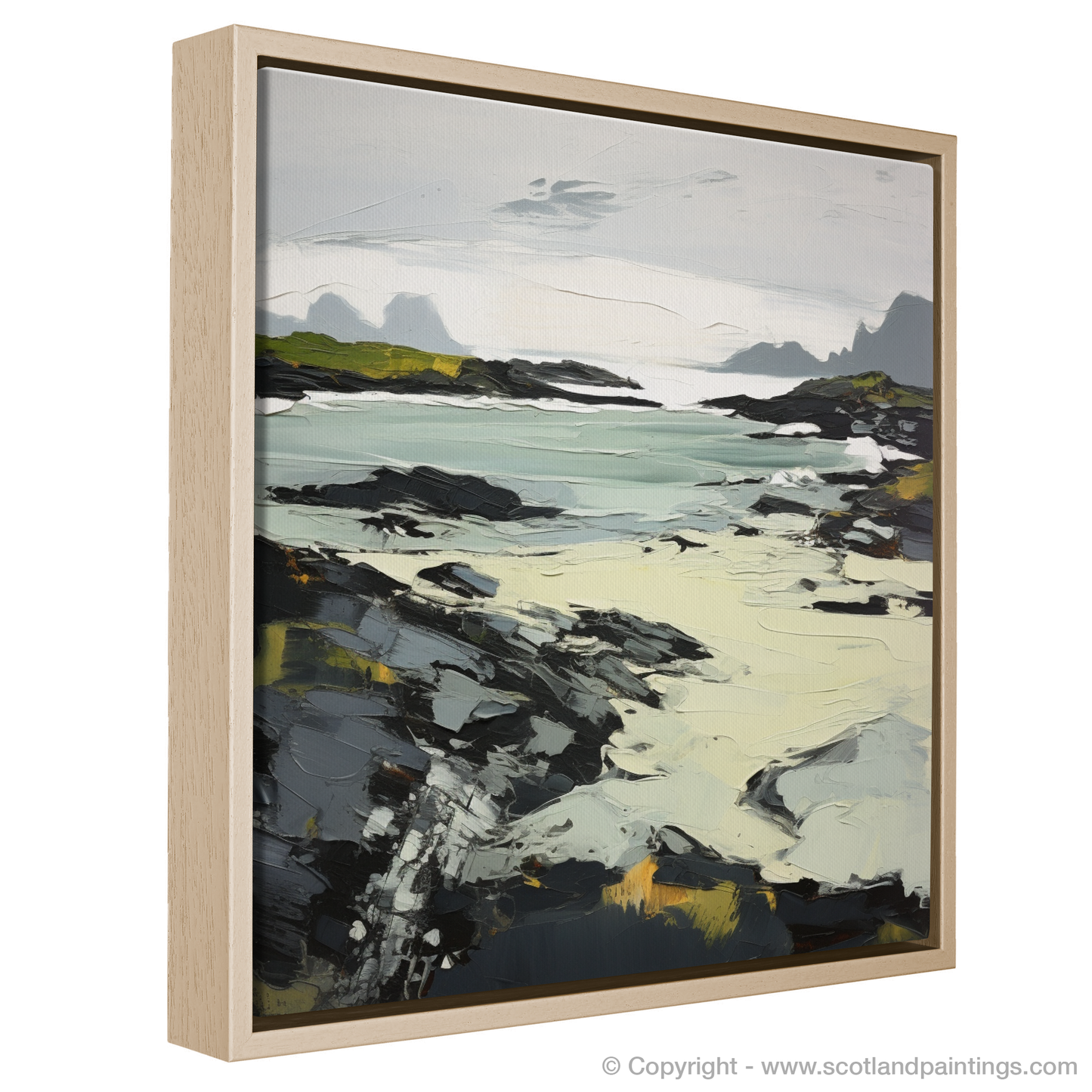 Painting and Art Print of Isle of Colonsay, Inner Hebrides entitled "Colonsay's Rugged Elegance: An Expressionist Ode to the Scottish Isles".