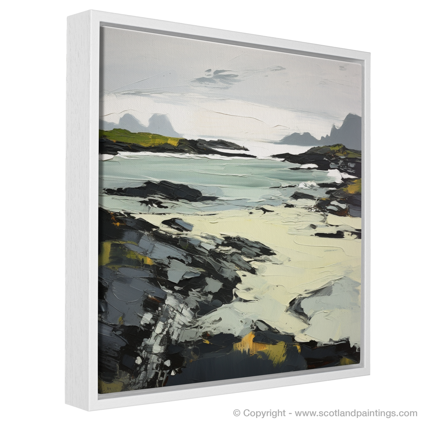 Painting and Art Print of Isle of Colonsay, Inner Hebrides entitled "Colonsay's Rugged Elegance: An Expressionist Ode to the Scottish Isles".