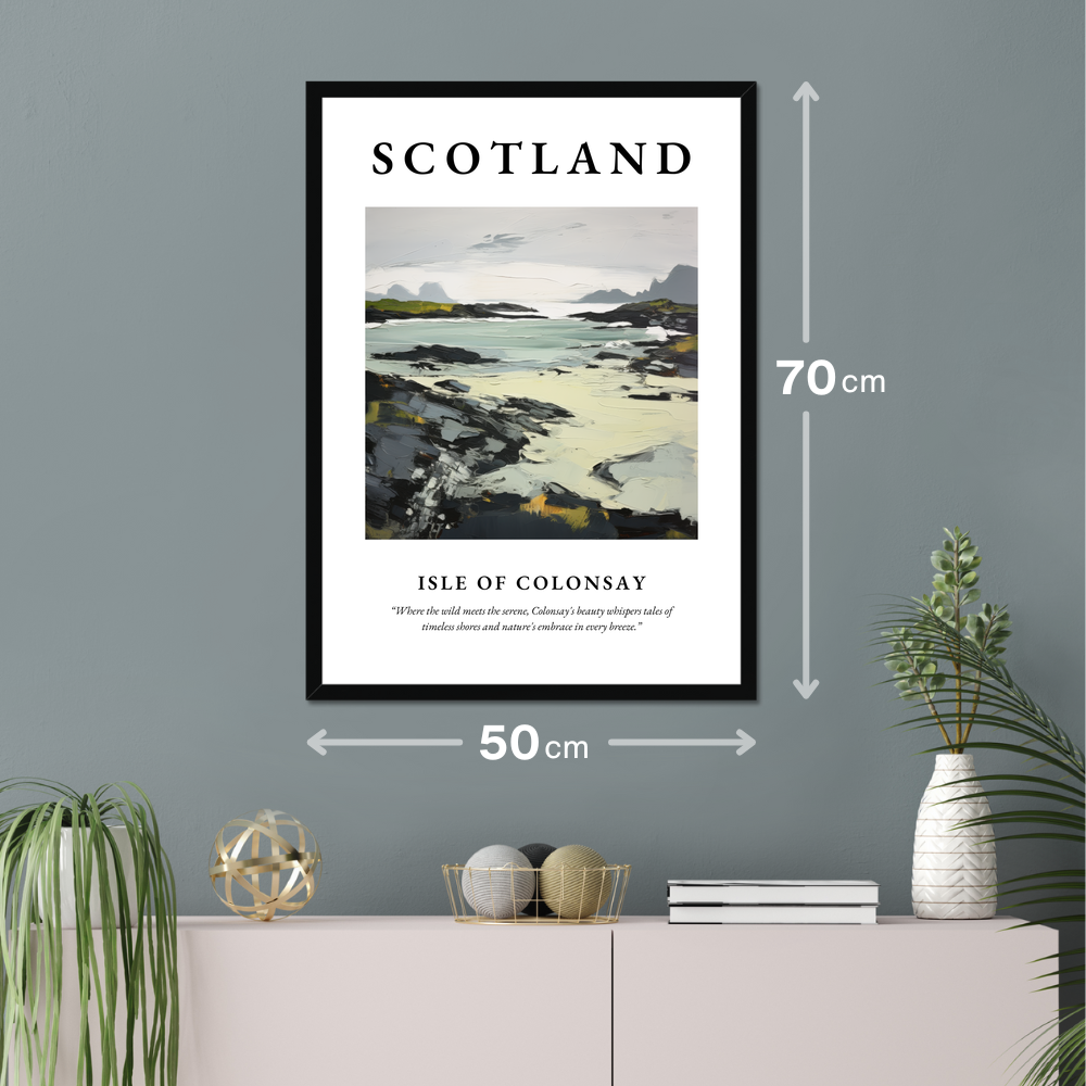 Poster of Isle of Colonsay hanging on a wall