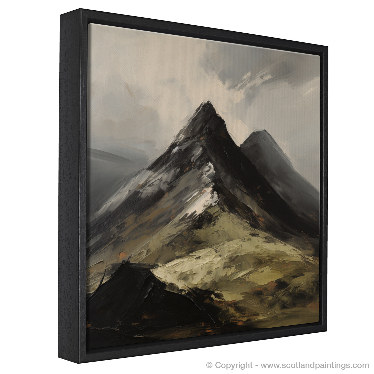 Painting and Art Print of Beinn Ìme entitled "Majestic Beinn Ìme: An Expressionist Ode to Scotland's Wild Munros".