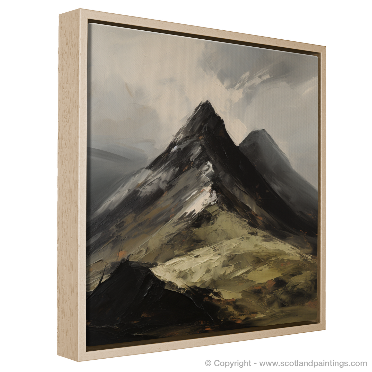 Painting and Art Print of Beinn Ìme entitled "Majestic Beinn Ìme: An Expressionist Ode to Scotland's Wild Munros".