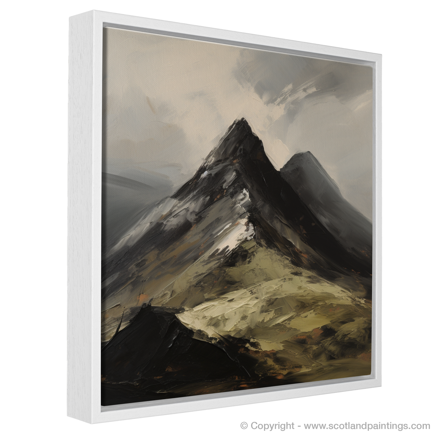 Painting and Art Print of Beinn Ìme entitled "Majestic Beinn Ìme: An Expressionist Ode to Scotland's Wild Munros".