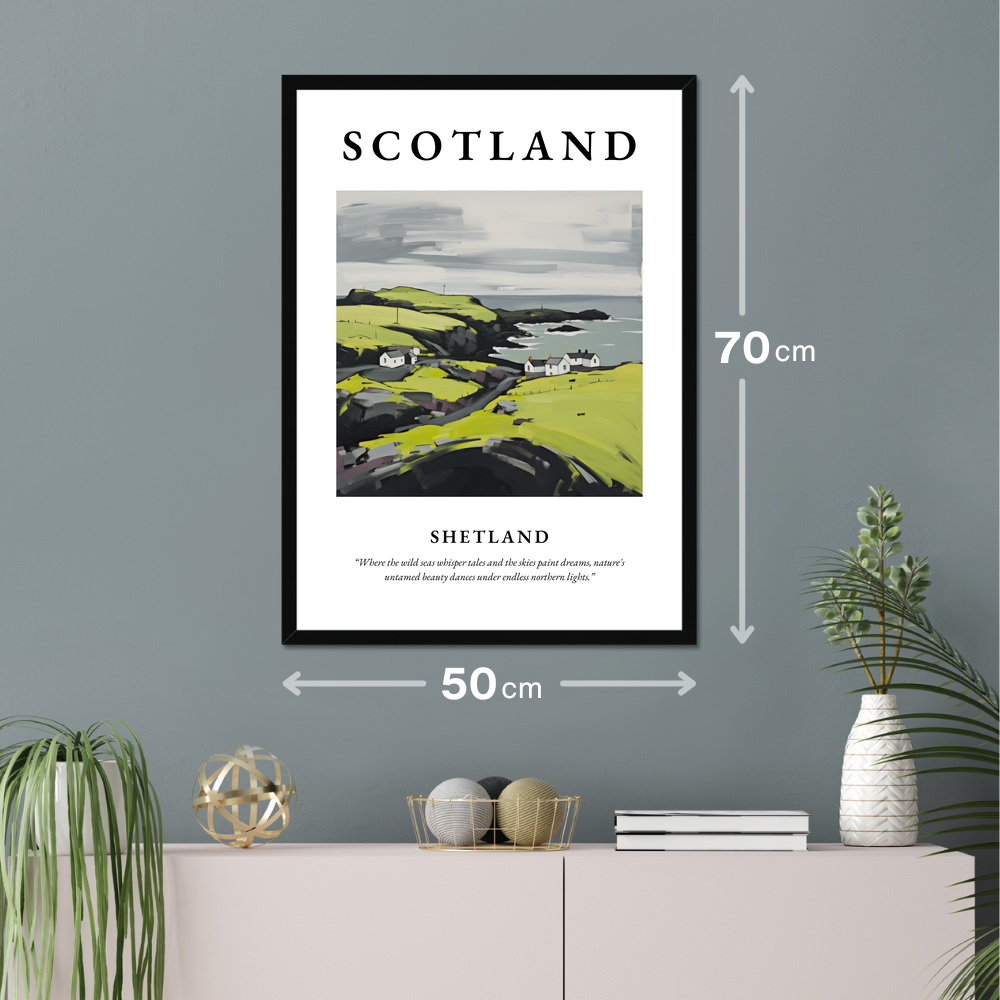 Poster of Shetland hanging on a wall