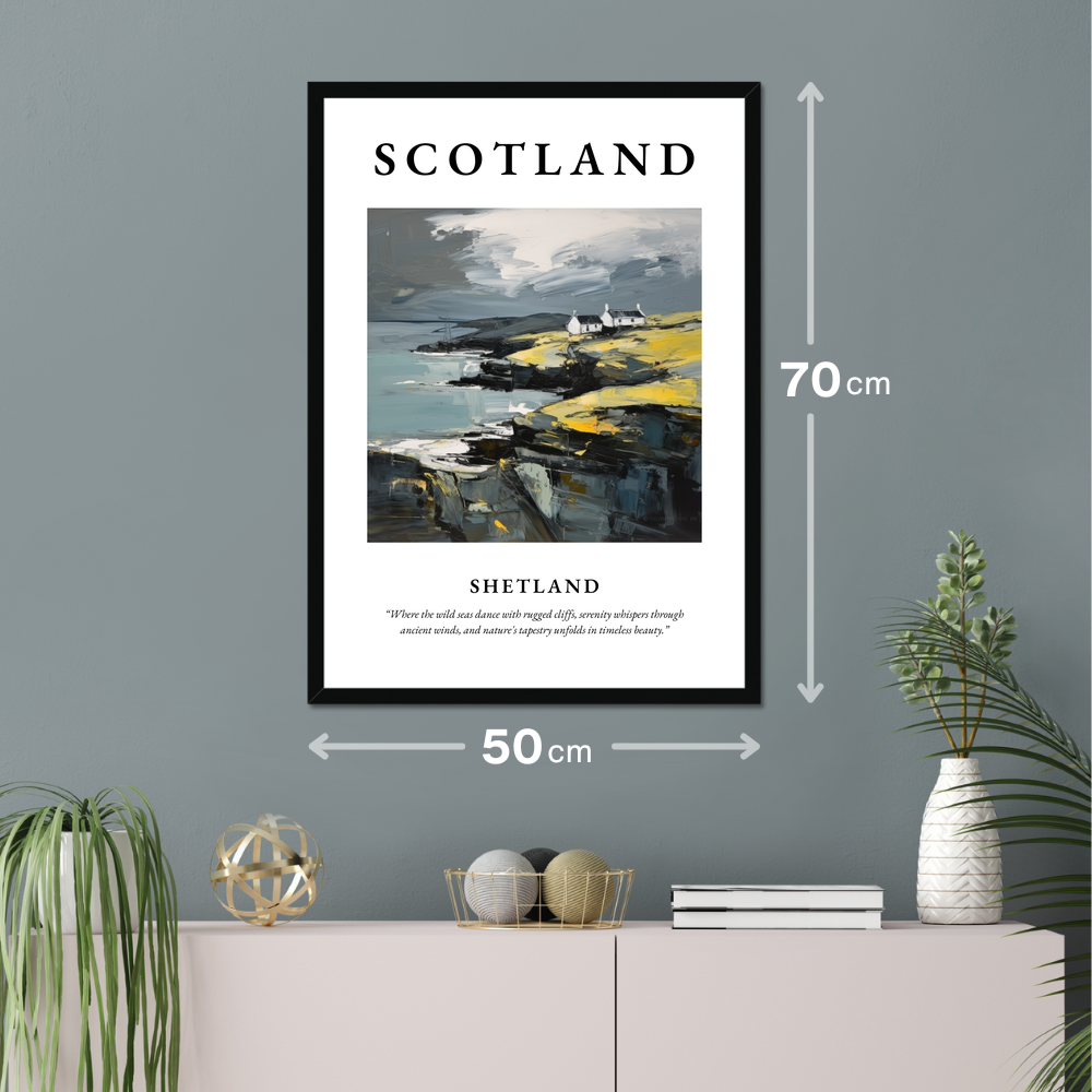 Poster of Shetland hanging on a wall