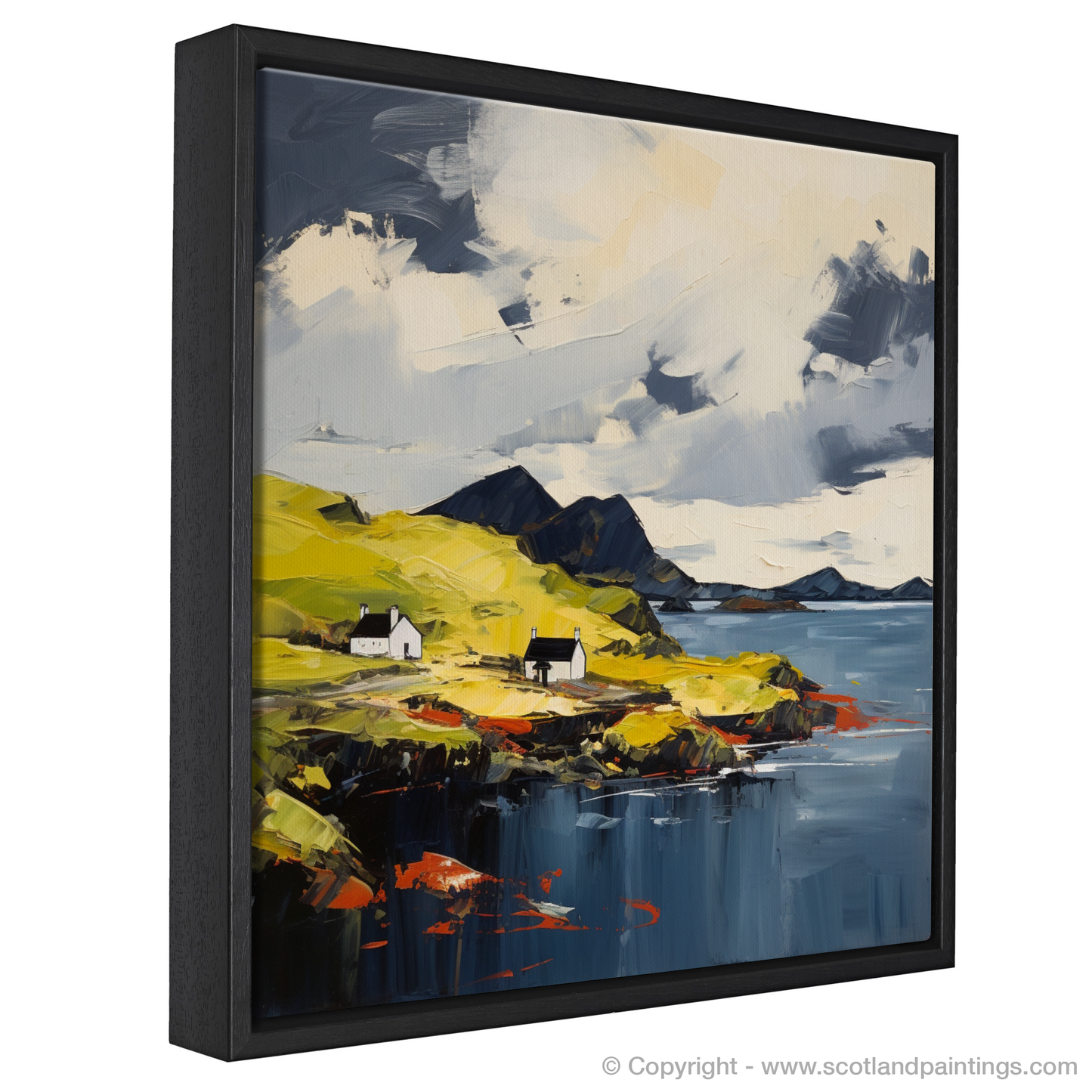 Painting and Art Print of Isle of Raasay, Inner Hebrides in summer entitled "Summer Vibrance on Isle of Raasay".