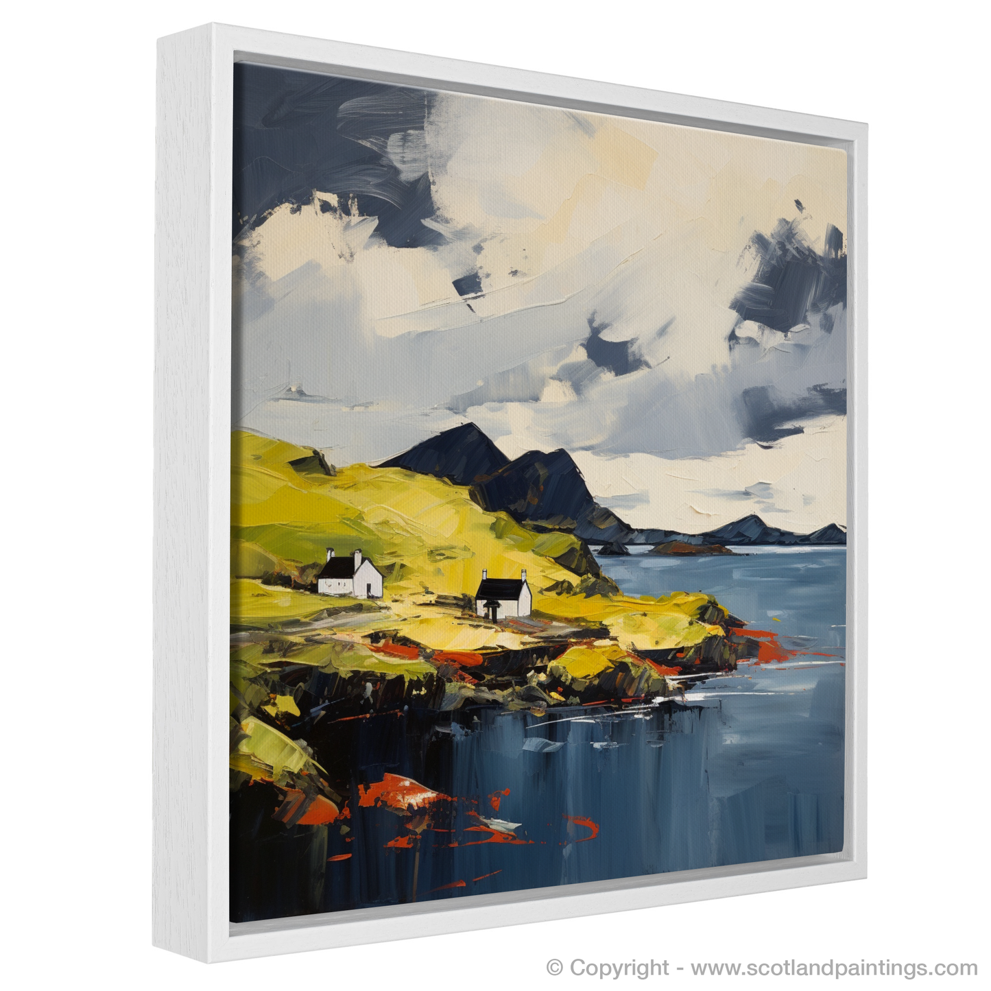 Painting and Art Print of Isle of Raasay, Inner Hebrides in summer entitled "Summer Vibrance on Isle of Raasay".