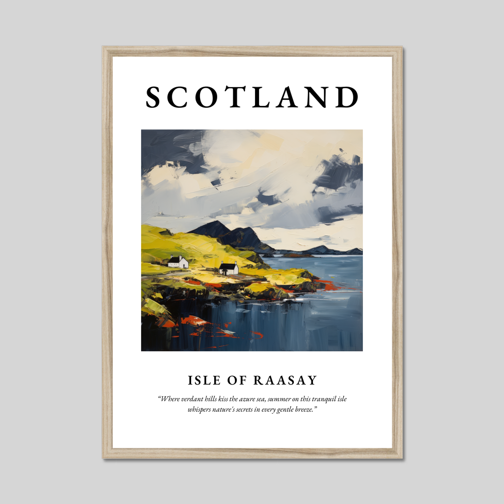 Poster in a natural frame with the word Scotland