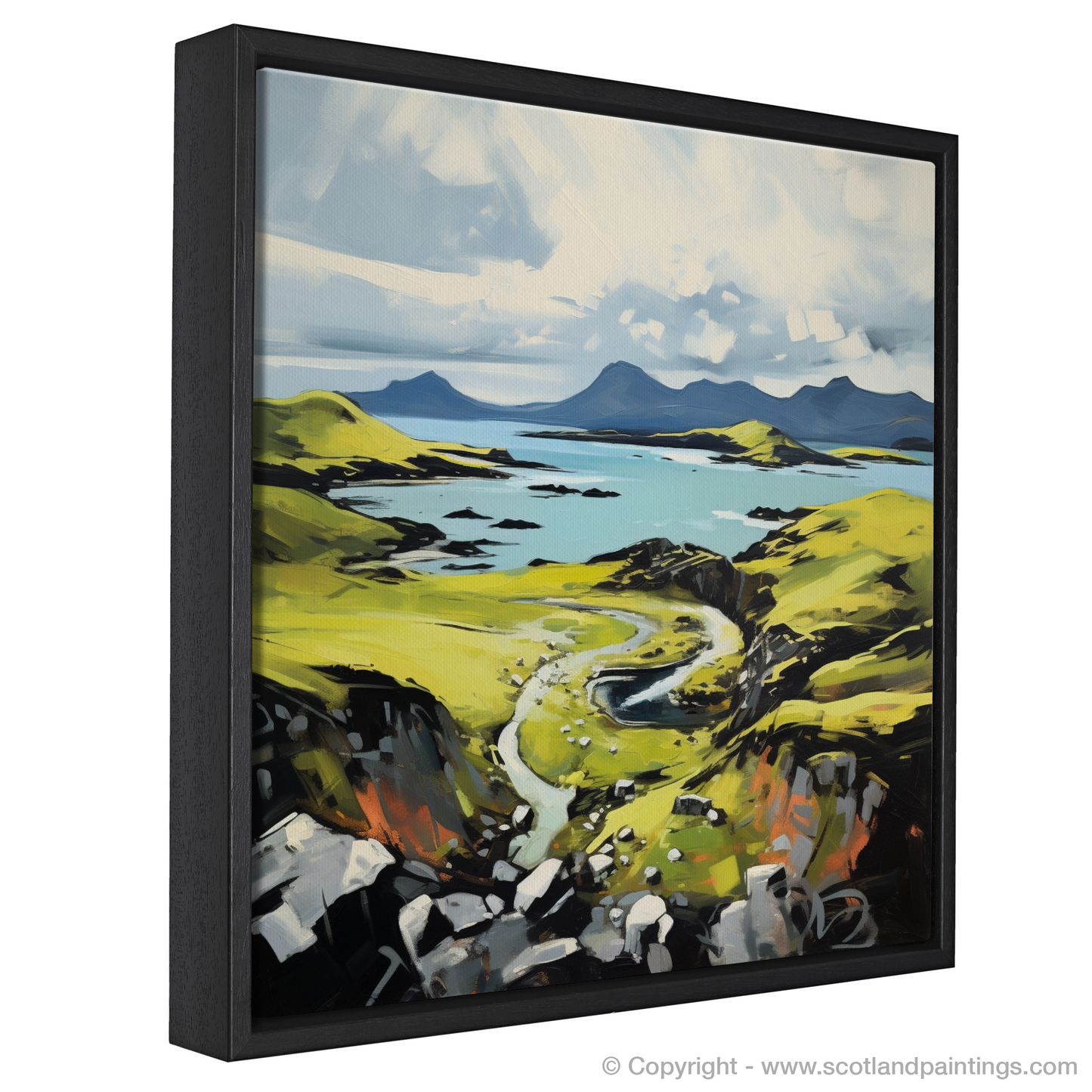 Painting and Art Print of Isle of Raasay, Inner Hebrides in summer entitled "Summer Essence of Isle of Raasay".