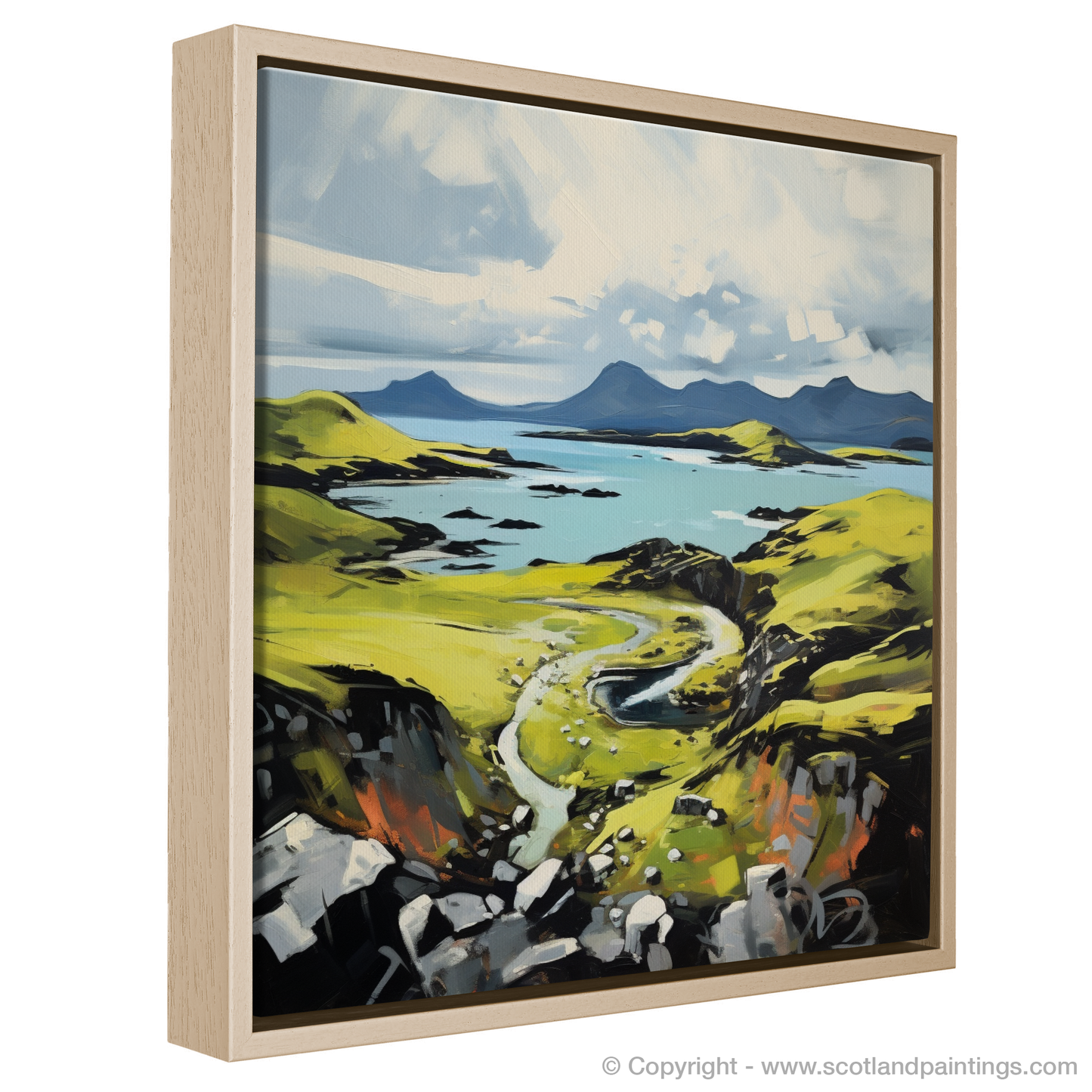 Painting and Art Print of Isle of Raasay, Inner Hebrides in summer entitled "Summer Essence of Isle of Raasay".