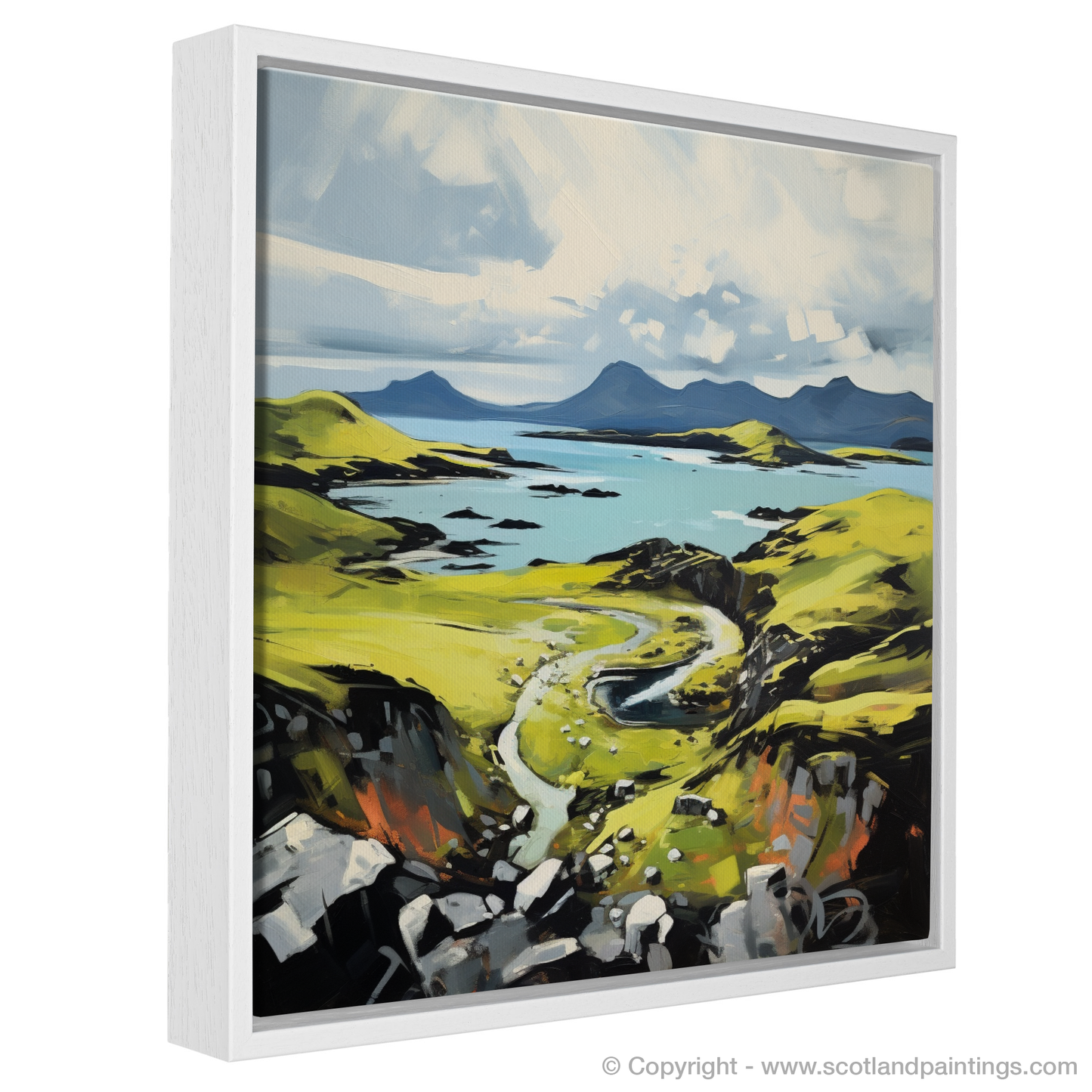 Painting and Art Print of Isle of Raasay, Inner Hebrides in summer entitled "Summer Essence of Isle of Raasay".