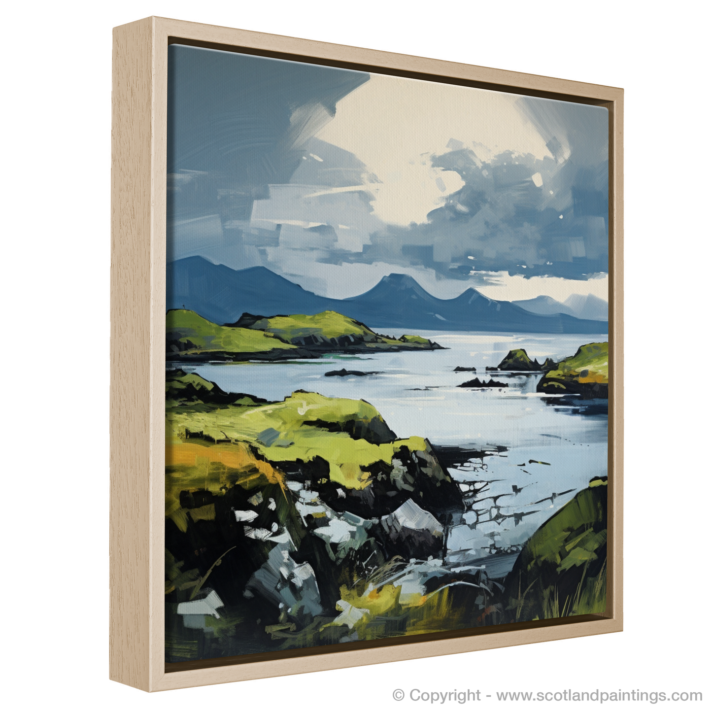 Painting and Art Print of Isle of Raasay, Inner Hebrides in summer entitled "Summer Serenade on the Isle of Raasay".