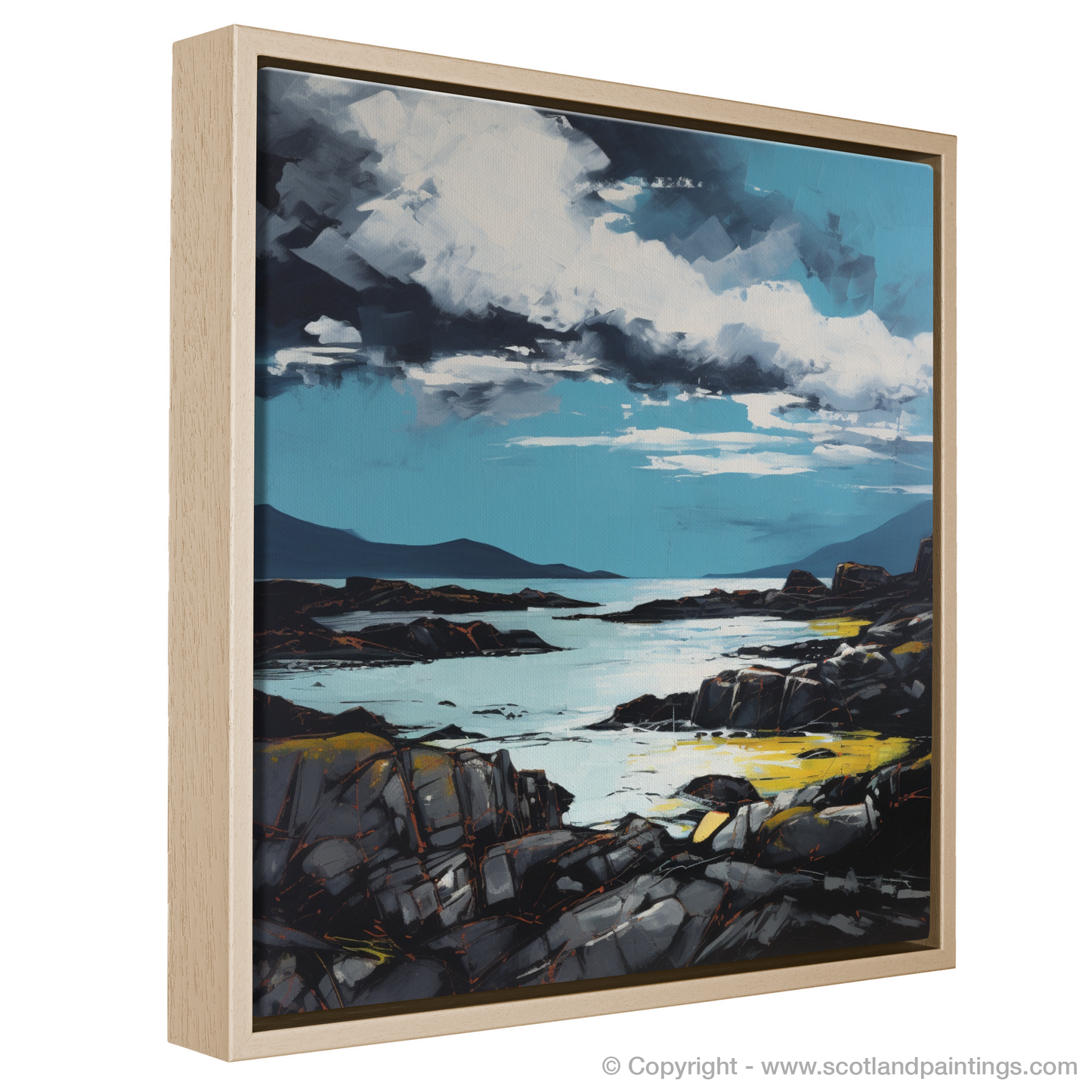 Painting and Art Print of Isle of Harris, Outer Hebrides entitled "Isle of Harris: An Expressionist Ode to Rugged Beauty".