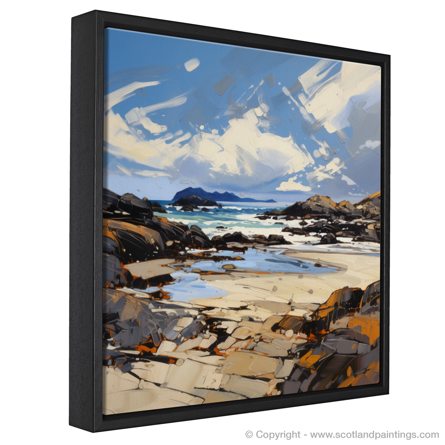 Painting and Art Print of Isle of Harris, Outer Hebrides entitled "Isle of Harris Unleashed: An Expressionist Tribute".