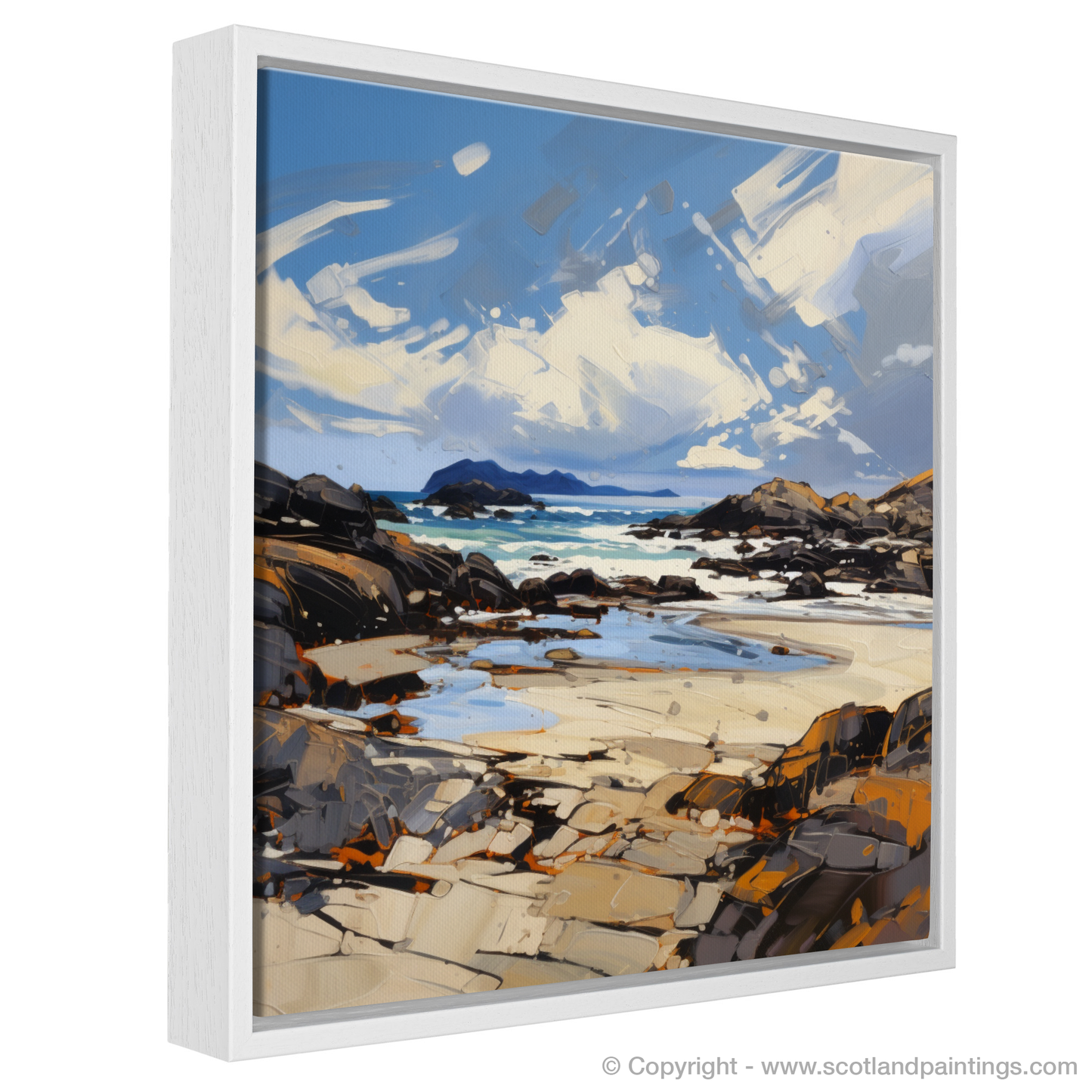 Painting and Art Print of Isle of Harris, Outer Hebrides entitled "Isle of Harris Unleashed: An Expressionist Tribute".