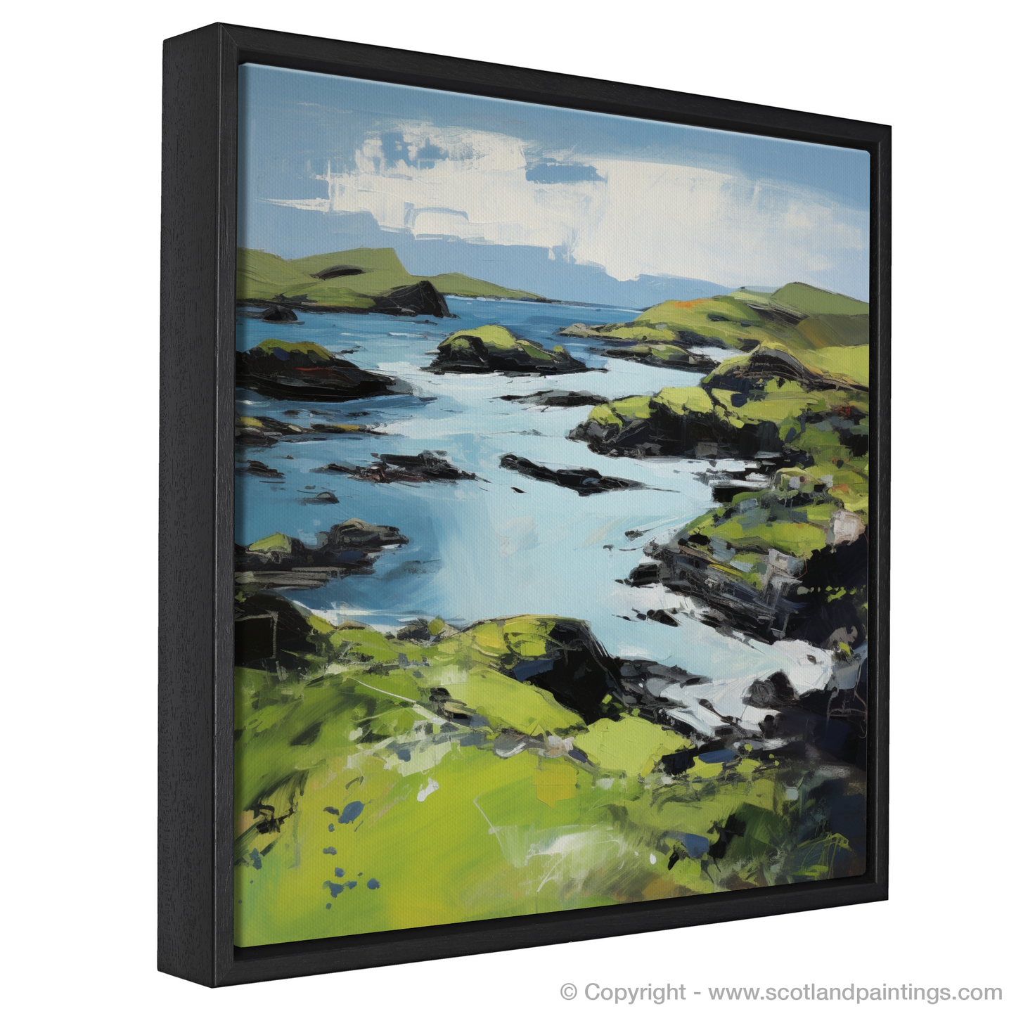 Painting and Art Print of Isle of Ulva, Inner Hebrides in summer entitled "Summer Splendour of Isle of Ulva".