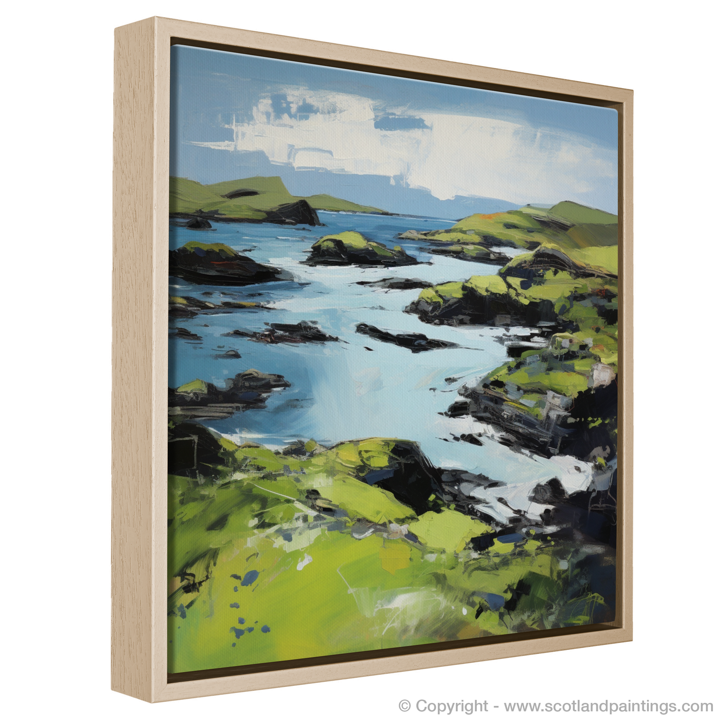 Painting and Art Print of Isle of Ulva, Inner Hebrides in summer entitled "Summer Splendour of Isle of Ulva".