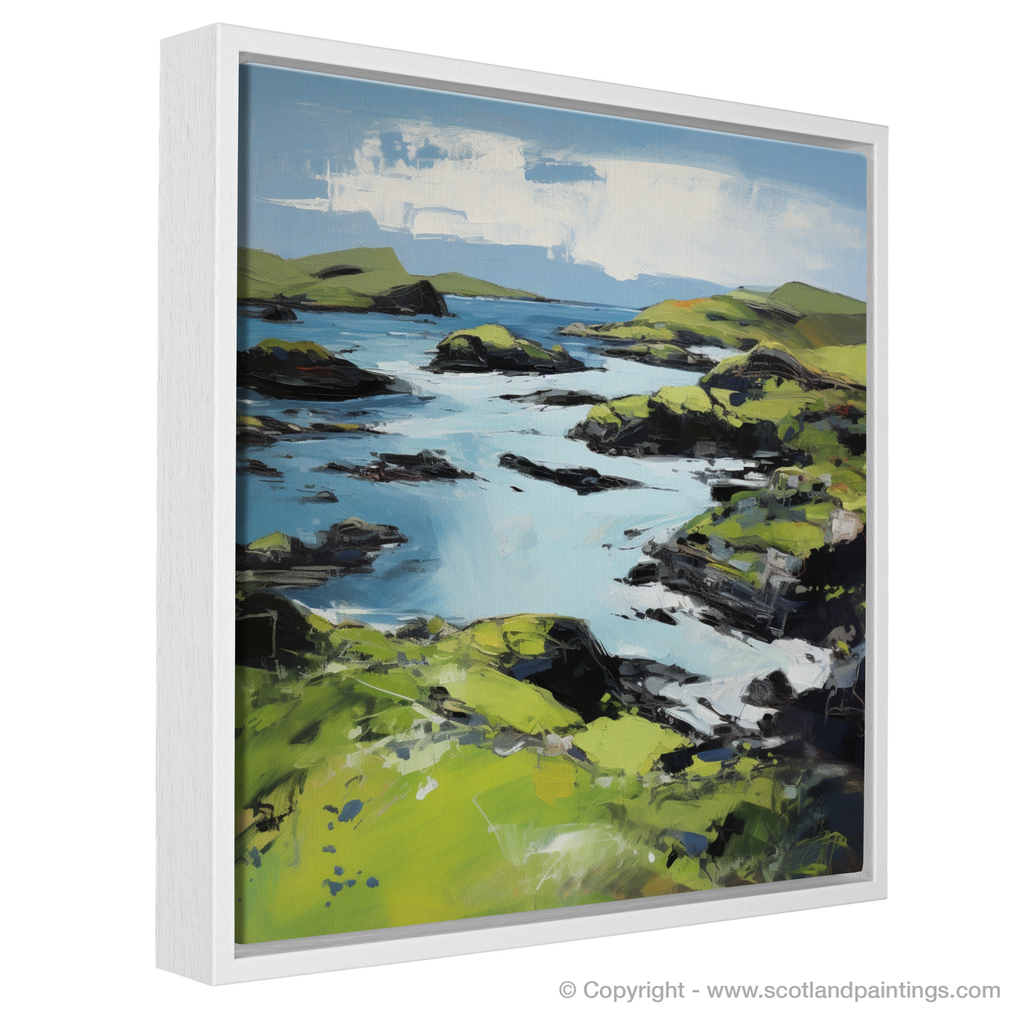 Painting and Art Print of Isle of Ulva, Inner Hebrides in summer entitled "Summer Splendour of Isle of Ulva".