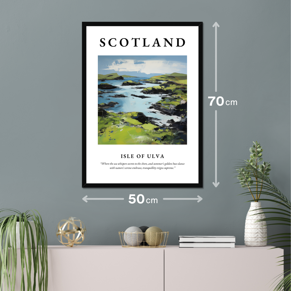 Poster of Isle of Ulva hanging on a wall