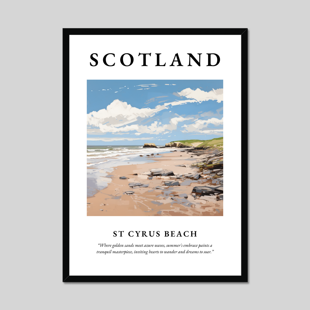 Poster of St Cyrus Beach, Scotland.