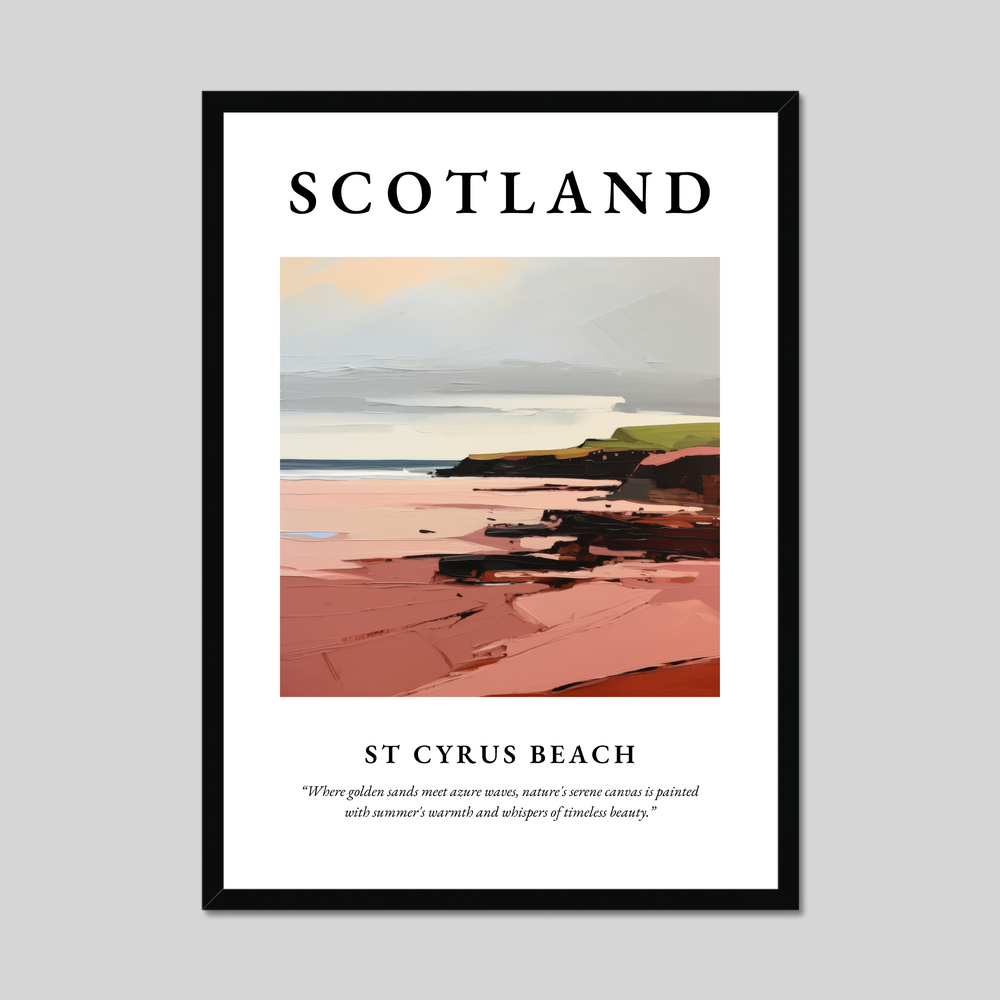 Poster of St Cyrus Beach, Scotland.