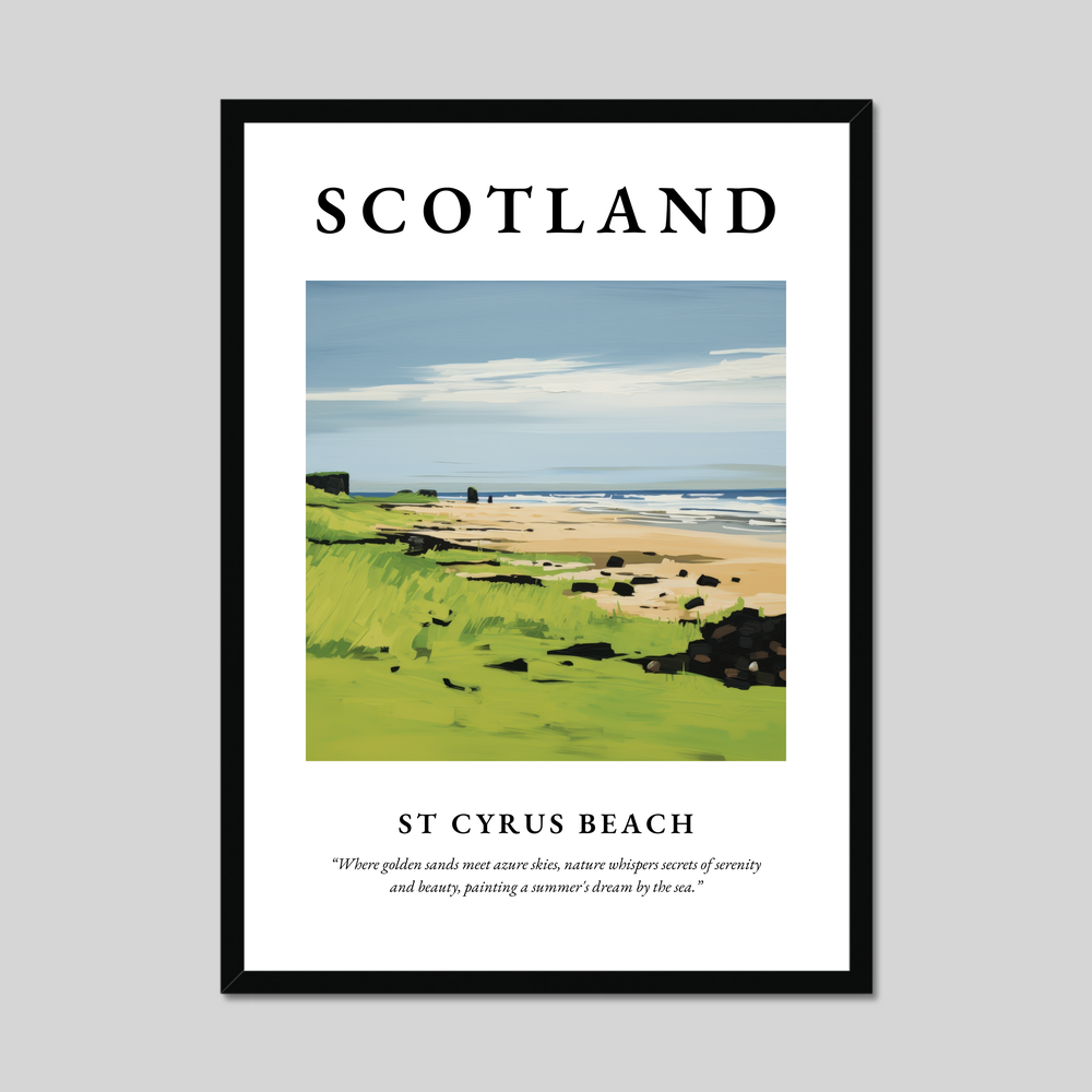 Poster of St Cyrus Beach, Scotland.