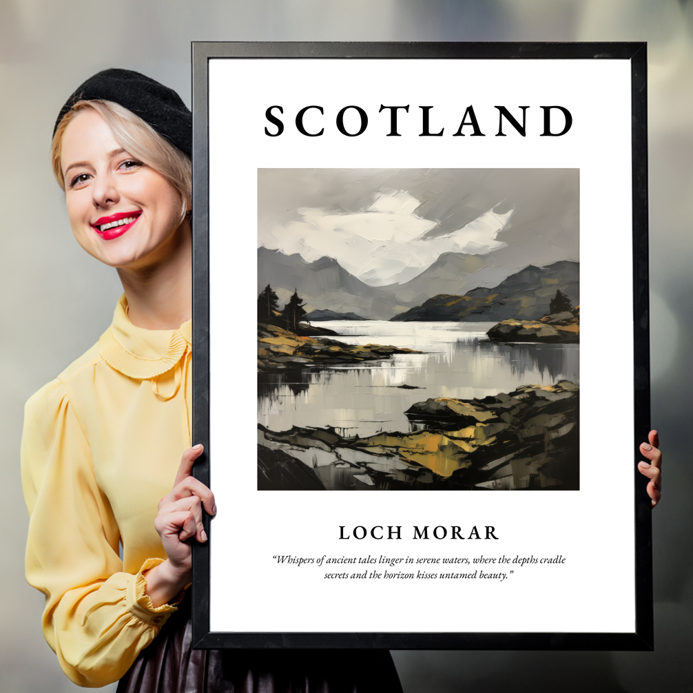 Person holding a poster of Loch Morar