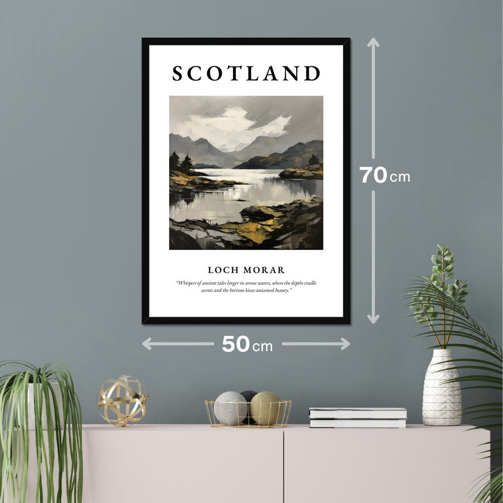 Poster of Loch Morar hanging on a wall