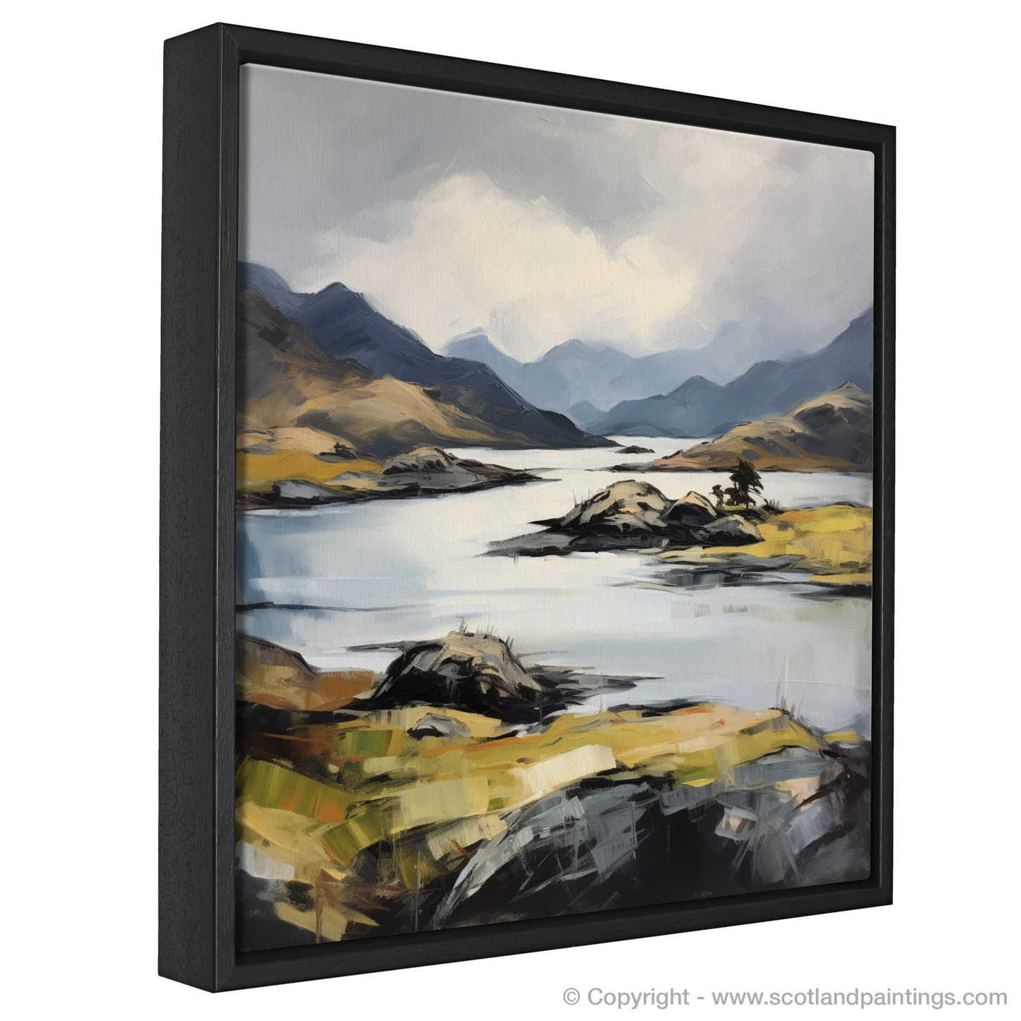 Painting and Art Print of Loch Morar, Highlands entitled "Expressionist Echoes of Loch Morar".