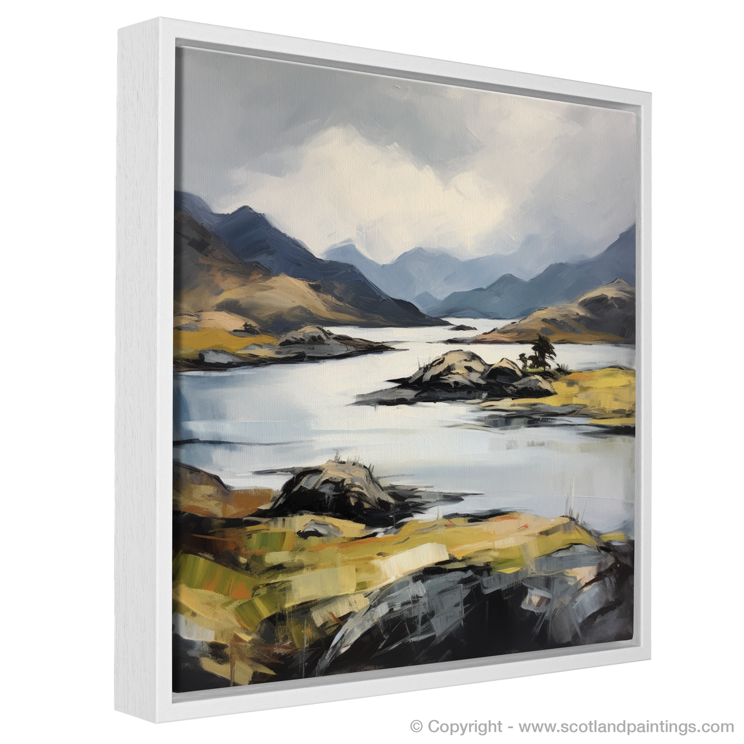 Painting and Art Print of Loch Morar, Highlands entitled "Expressionist Echoes of Loch Morar".