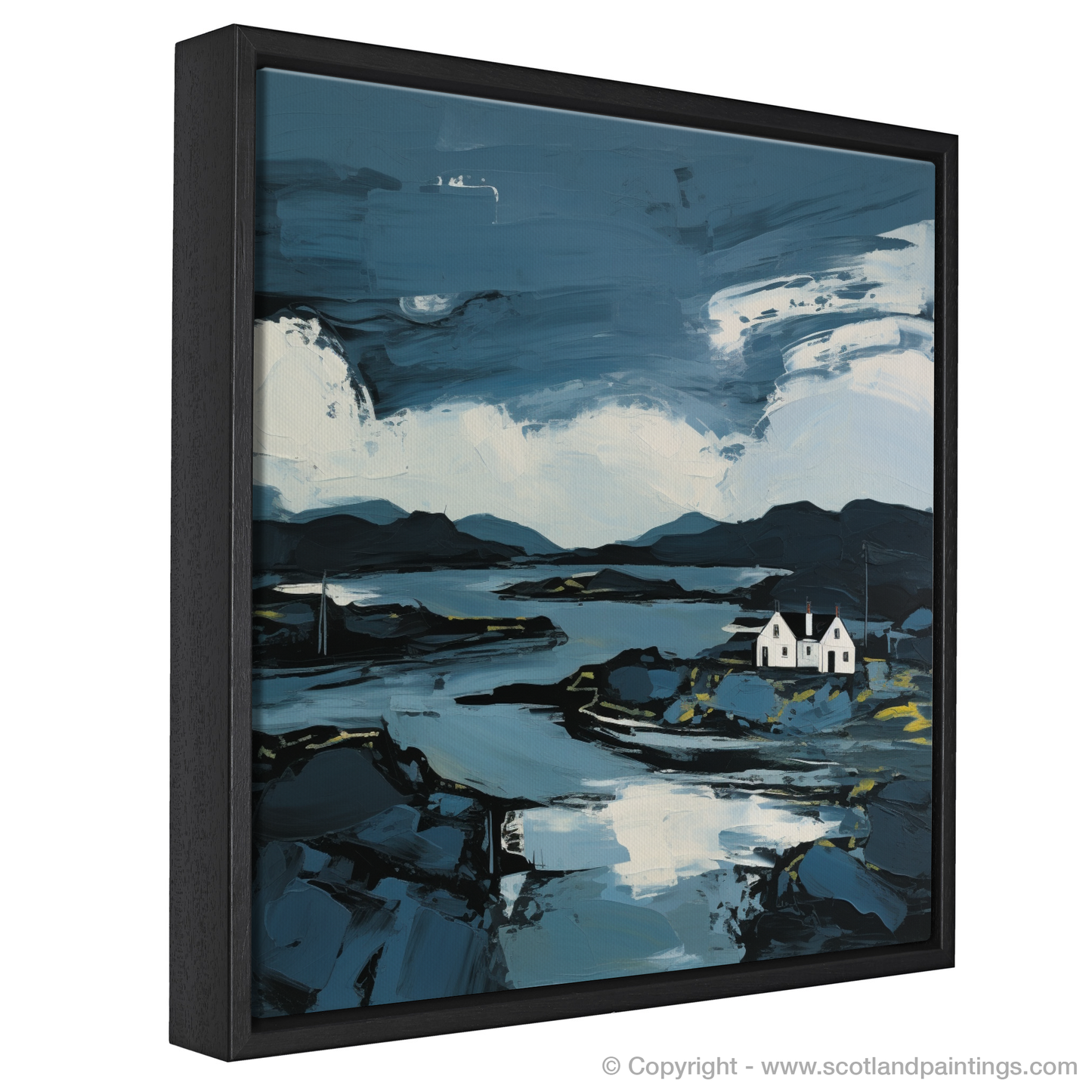 Painting and Art Print of Isle of Barra, Outer Hebrides entitled "Isle of Barra: An Expressionist Ode to Scottish Serenity".