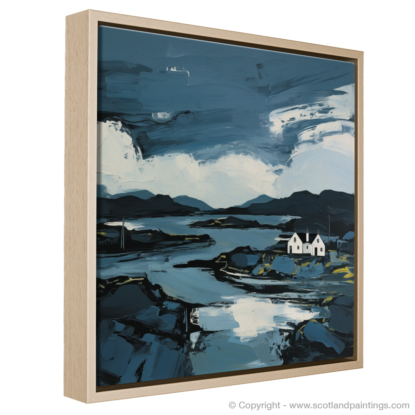 Painting and Art Print of Isle of Barra, Outer Hebrides entitled "Isle of Barra: An Expressionist Ode to Scottish Serenity".