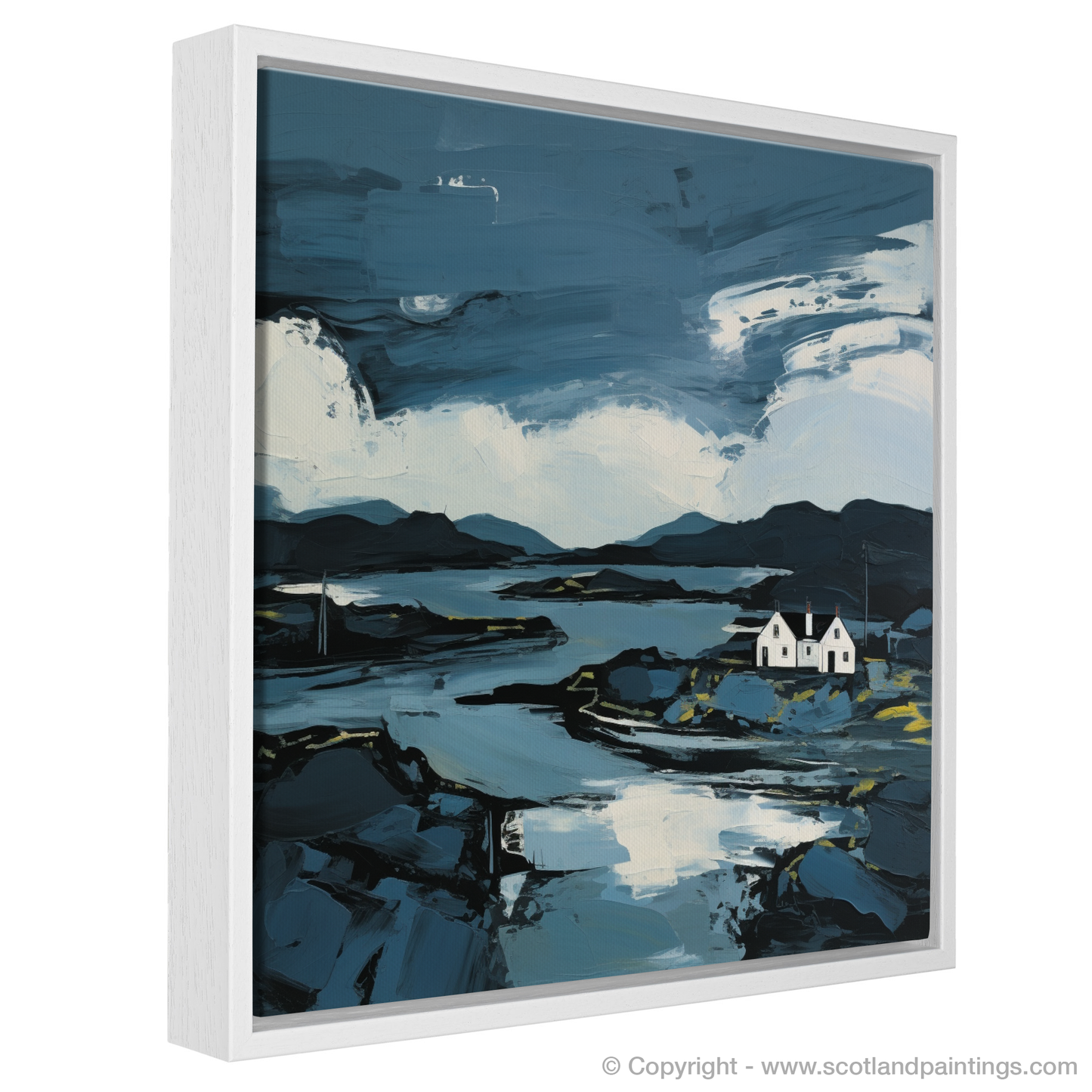 Painting and Art Print of Isle of Barra, Outer Hebrides entitled "Isle of Barra: An Expressionist Ode to Scottish Serenity".